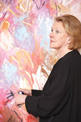 Di in her studio, Siena’s Party